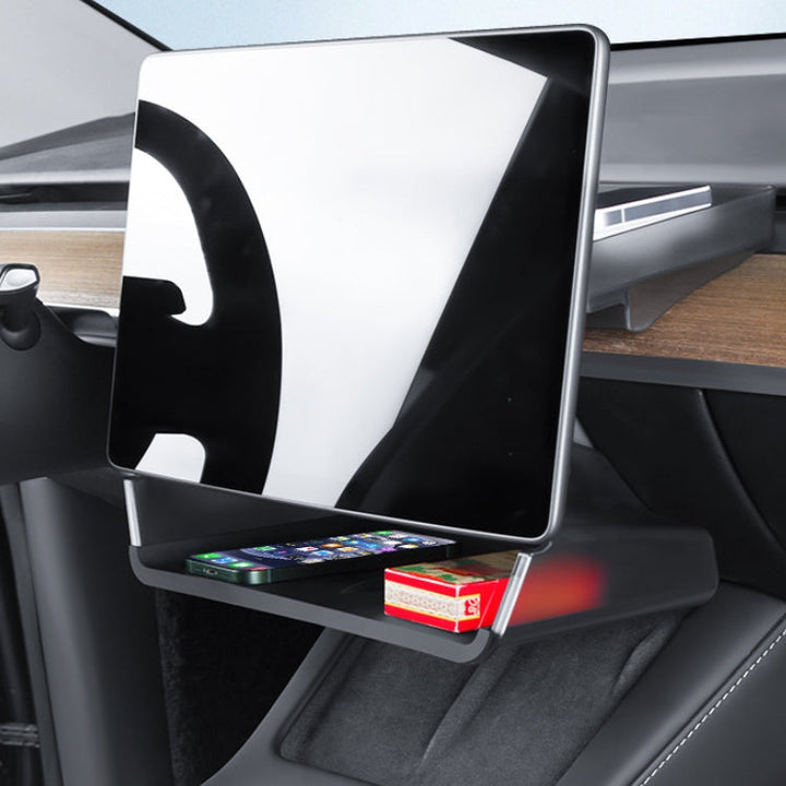 For Tesla Model Y/3 Screen Storage Box, Color: Translucent White + Black