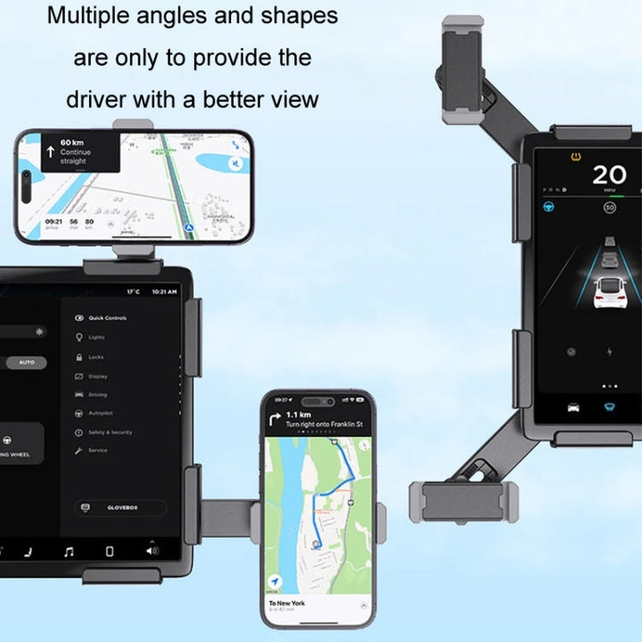 SHUNWEI Car Navigation Screen Floating Mobile Phone Holder, Style: Clip Type