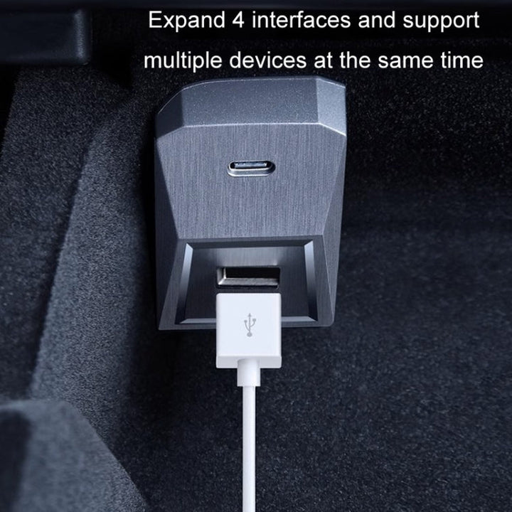 For Tesla Model 3/Y TYPE-C Central Control Expansion Dock USB HUB