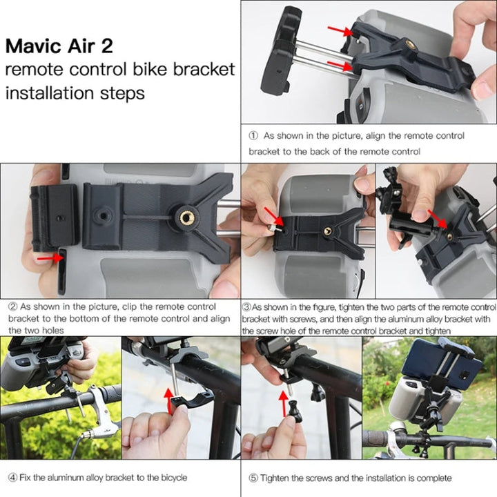 ForDJIMavic Air 2 / Air 2S / Mini 2 Remote Controller Bicycle Holder