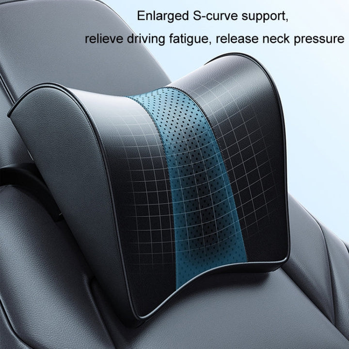 For Tesla Model 3/Y Car Memory Foam Headrest, Material: Microfiber