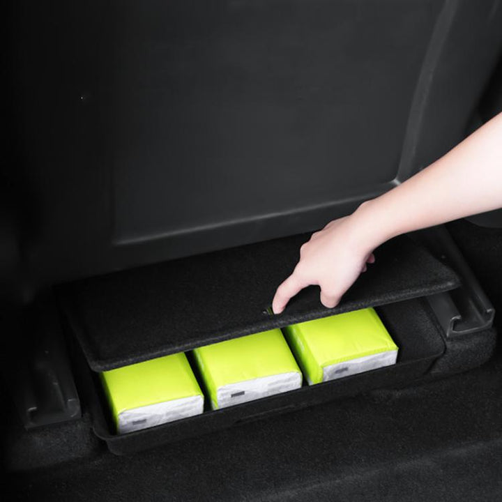 240 x 375 x 105mm For Tesla Model Y Car Under Seat Hidden Felt Storage Boxes