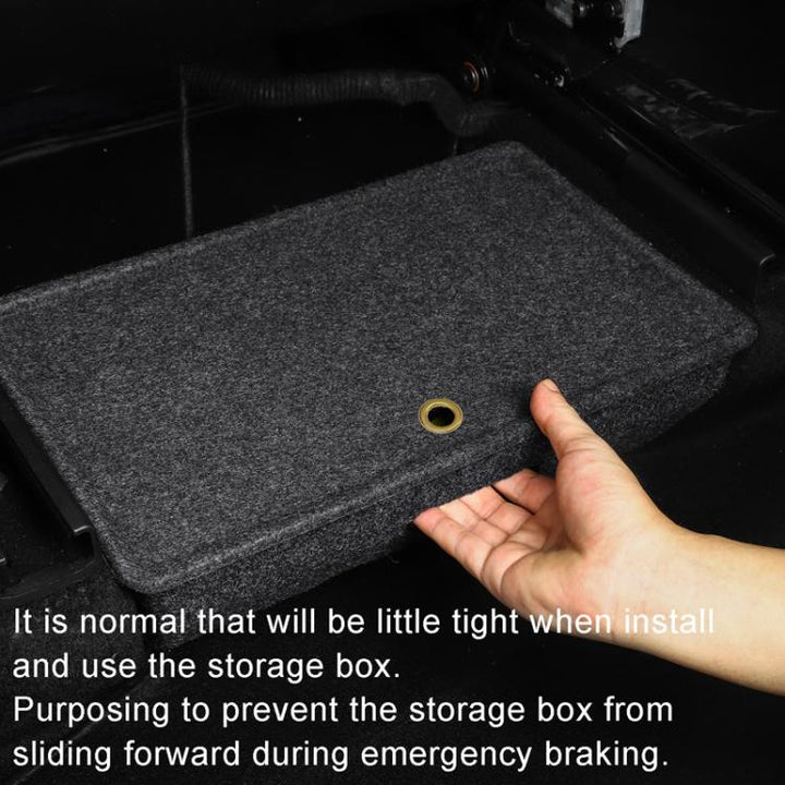 240 x 375 x 105mm For Tesla Model Y Car Under Seat Hidden Felt Storage Boxes