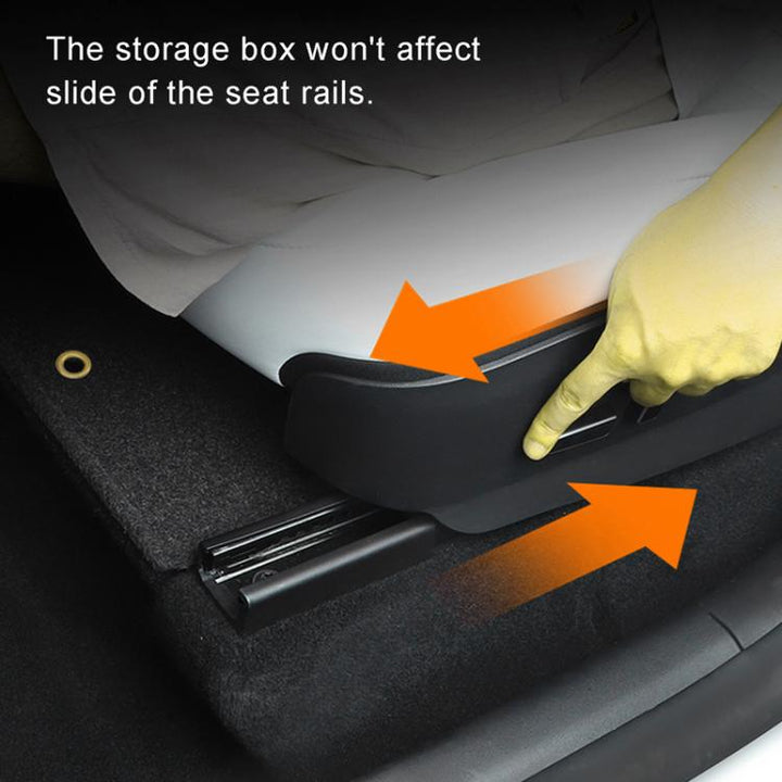 240 x 375 x 105mm For Tesla Model Y Car Under Seat Hidden Felt Storage Boxes