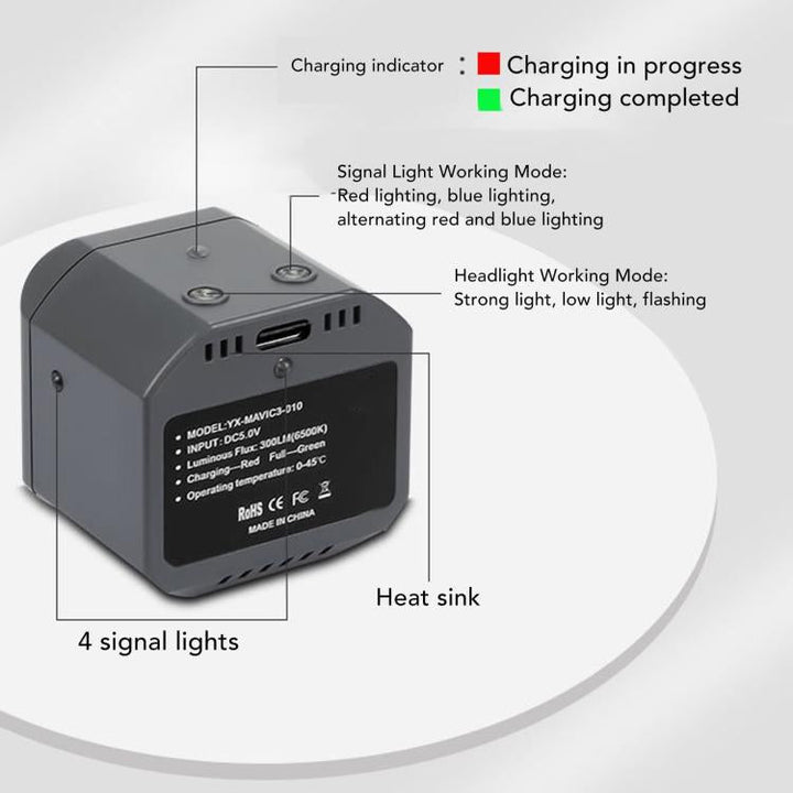 YX Drone Night Flight Searchlight forDJIAir 3S / Air 3 / Air 2 / Air 2S / Mavic 2 / Mavic 3 / Mavic Pro