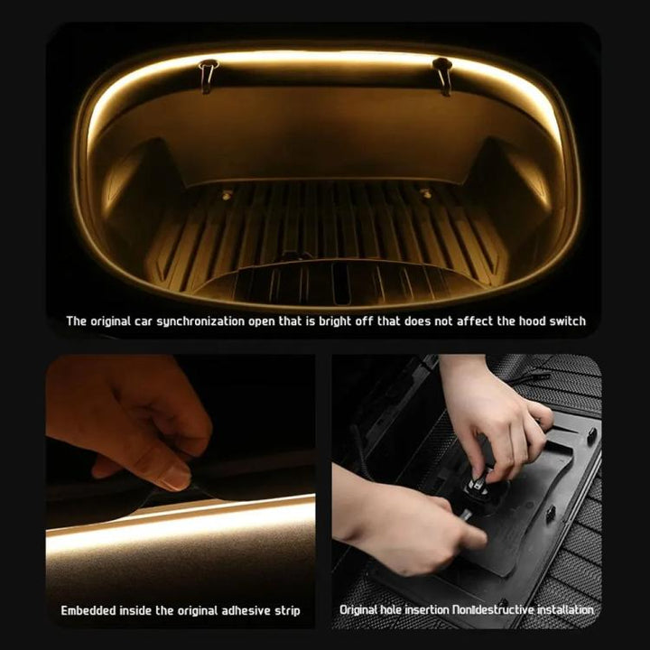 For Tesla Model 3/Y Front Trunk Atmosphere Decorative Lights Welcome Light Bar