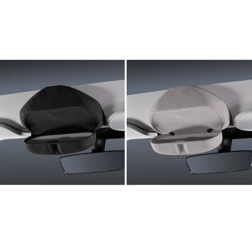 For Tesla Suede Leather Glasses Storage Box, Model: 2024 Model 3 Beige