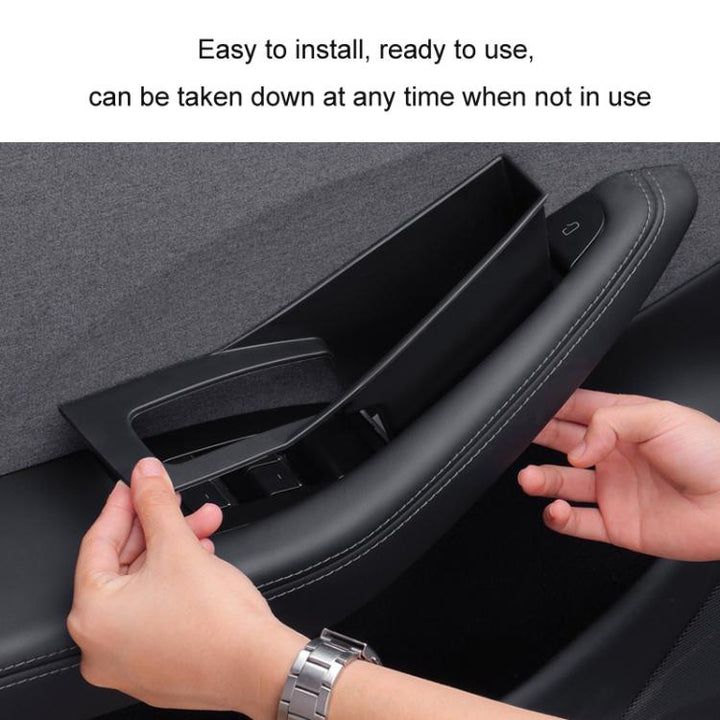 For Tesla Convenient Door Inner Handle Storage Box, Model: Model Y For 4 Doors