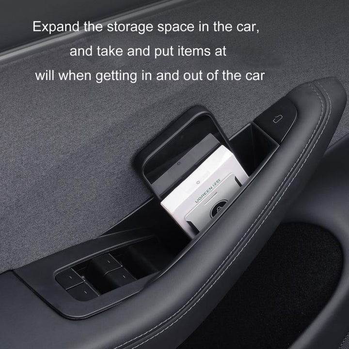 For Tesla Convenient Door Inner Handle Storage Box, Model: Model Y For 4 Doors