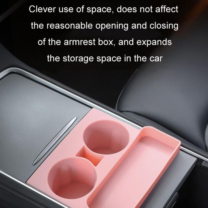 For Tesla 21-23 Model 3/Y Central Control Integrated Silicone Storage Cup Holder