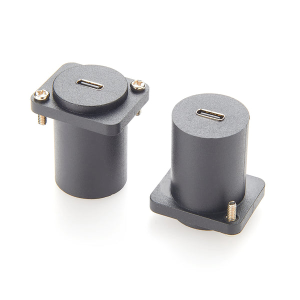 USB 3.1 Type C Panel Mount Coupler, D-Type Module USB C Pass Through Connector USB-C 3.1 Panel Mount Adapter  D-Type Module-1 Pcs