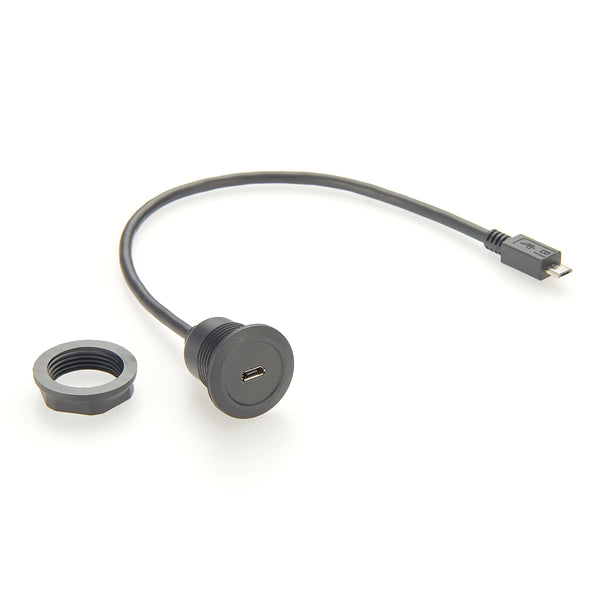 USB Micro Female to Male  Round Panel Mount Micro USB Panel Flush Mount Cable Micro USB Male to Female Extension Mount