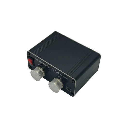1.8MHz-50MHz 0.5W-120W Short Waves SWR and Power Watt Meter Chinese English Menu Switchable Type-C Charging Interface