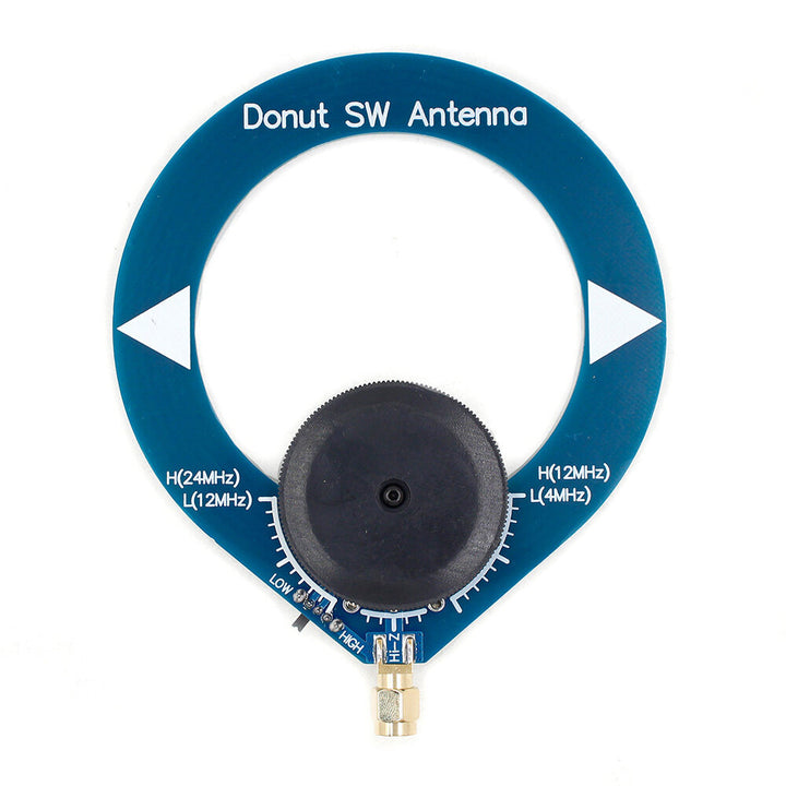 Donut Blue SW Antenna Miniature Loop Antenna with 4-24MHz Frequency Range and High Performance for Shortwave Radios