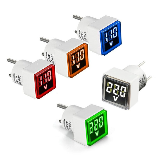 1PC EU Plug LED Digital Voltmeter Ammeter Voltage Current Tester Monitor Electrical Meter Indicator for Home Appliances