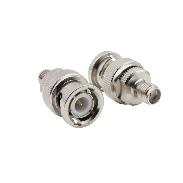 HF-Adapter Metall gerader BNC-Stecker auf SMA-Buchse freihängend 50 Ohm 