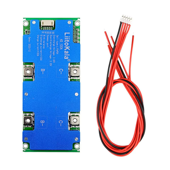 LiitoKala 4S 12V 100A BMS LiFePO4 Battery Protection Board Balanced Charging Lithium Iron Phosphate Battery Management System