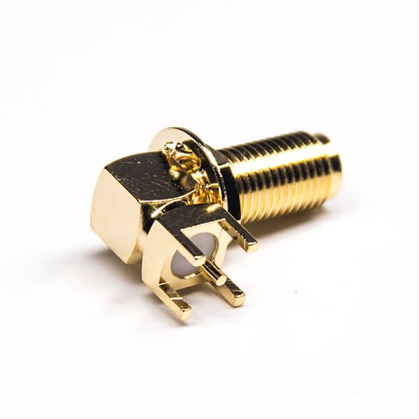 RF Coaxial connector Rreverse polarity SMA Jack Right Angle Solder Type for PCB mount