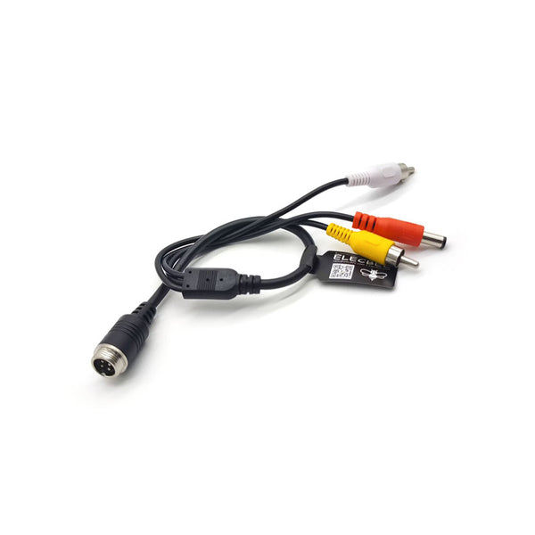 GX12 Aviation Connector  4pin  straight   Male  to RCA/DC straight  Male  with  1M Cable  for Automotive Vehicle Back View Camera