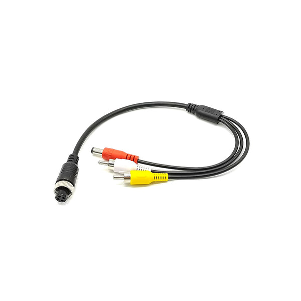 GX12 Aviation Connector  4pin  straight   Male  to RCA/DC straight  Female  with  1M Cable  for Automotive Vehicle Back View Camera