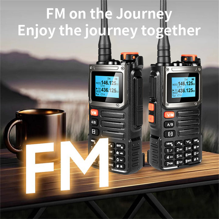 Baofeng UV-K66 Walkie Talkie Multi Band Transmission Wireless Copy Frequency Long Range Type-C USB Charging 999 Channels LED Flashlight