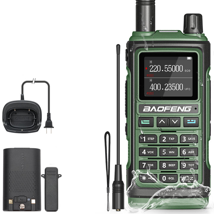 Baofeng UV-17pro M L High Power Walkie Talkie 136-520MHz Three Band Portable Handheld Two-way Radio Intercom with 1.77 inch Color Screen FM Radio Flashlight European Standard