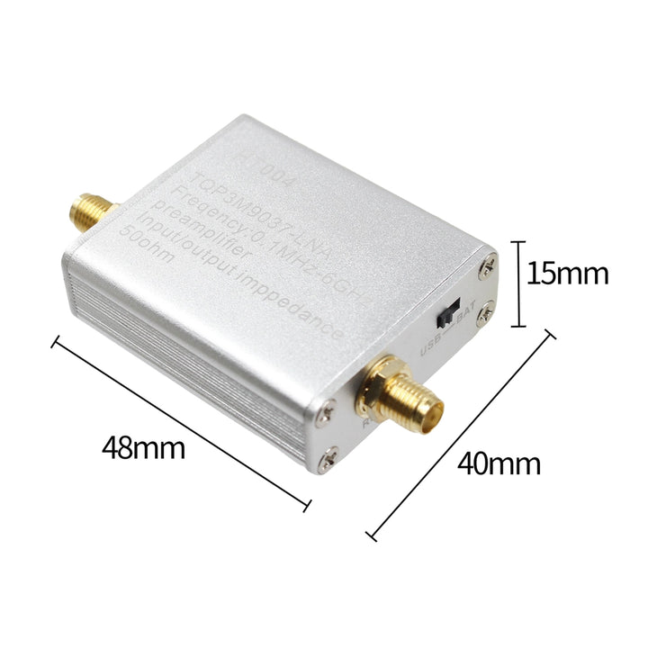 100K-6GHz Full Band Low Noise Amplifier 20dB High Gain Power Preamplifier LNA Module for RF & Software Defined Radio SDR