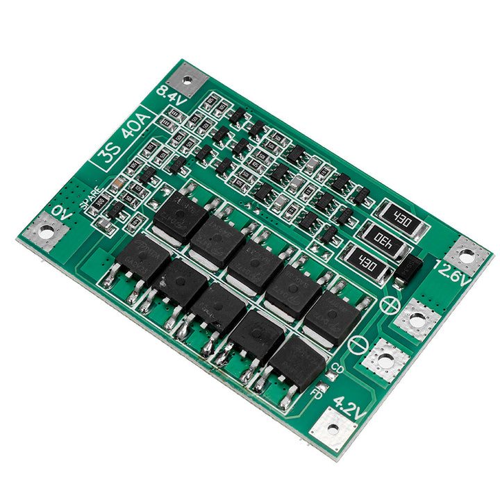 BMS 3S 40A 18650 Lithium Battery Charger Protection Board 11.1V 12.6V PCB for Drill Motor with Balance