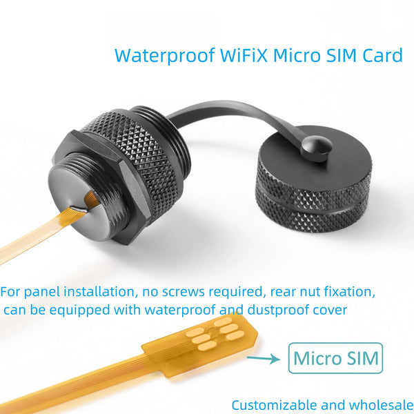 Wasserdichtes WiFiX Micro-SIM-Kartensteckplatz-Extender-Panelmontagekabel für den Außenbereich 