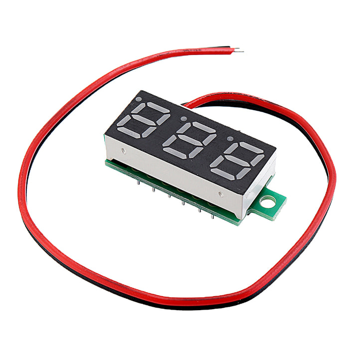 5pcs 0.28 Inch Two-wire 2.5-30V Digital Green Display DC Voltmeter Adjustable Voltage Meter