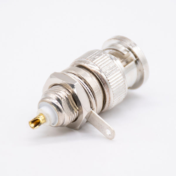 BNC-Schottverbinder, gerade Lötausführung für Koaxialstecker