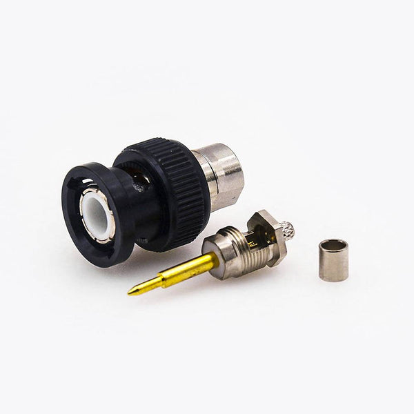 BNC-Stecker Crimp-Typ Stecker gerade Kabelmontage Crimp für RG174/RG316