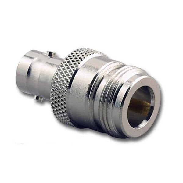 HF-Adapter Metall gerade BNC-Buchse auf N-Buchse freihängend 50 Ohm 