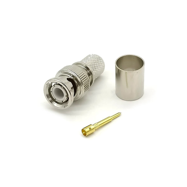 BNC Connector For RG 213 Male Straight Cable Mount Crimp For RG213/SYV50-7