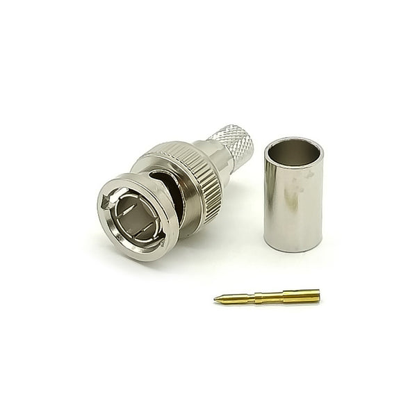 BNC Connector For RG6 Cable Male Straight Crimp