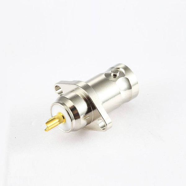 BNC Connector for SYV50-2 Cable Male 180 Degree With 2 Hole Flange Solder 50ohm