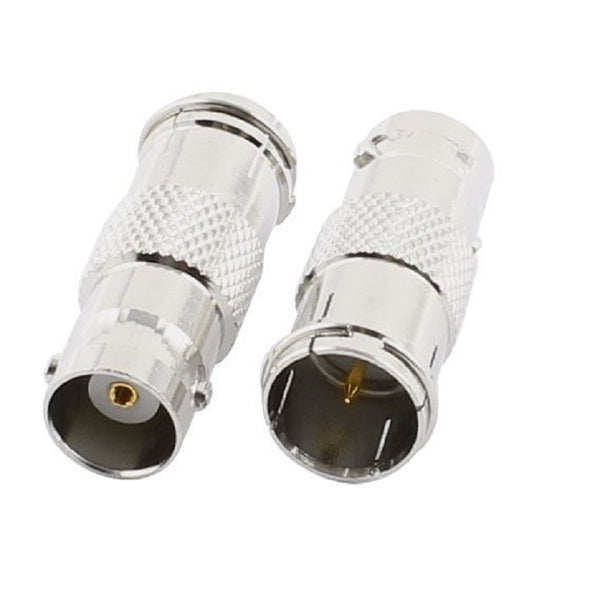 HF-Adapter Metall gerader BNC-Stecker auf F-Buchse freihängend 75 Ohm 