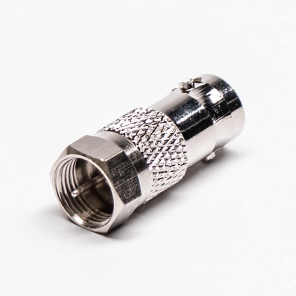 HF-Adapter Metall gerade BNC-Buchse auf F-Stecker freihängend 50 Ohm 