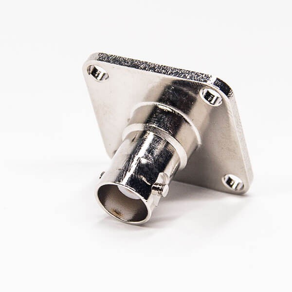 BNC Flange Mount 4 Hole Female Connector Solder Type