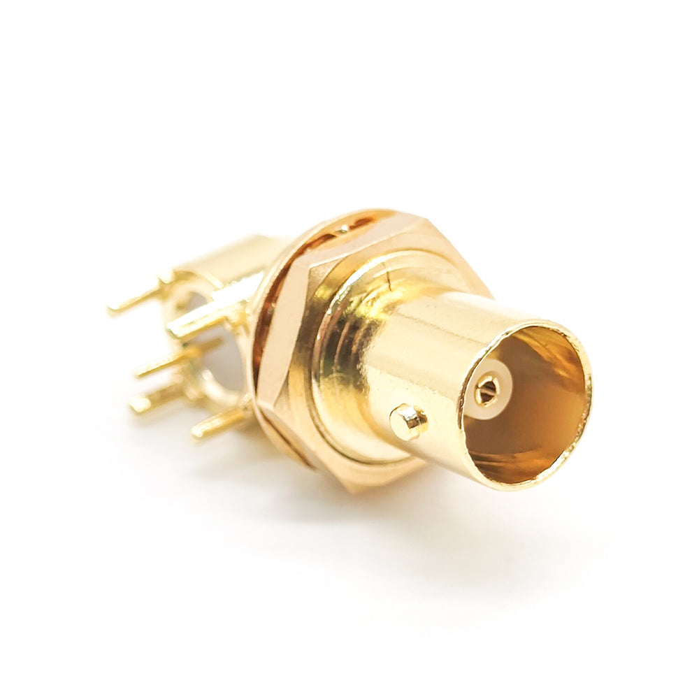 BNC Jack Connector Right Angled Bulkhead for PCB Mount – ELECBEE Selected
