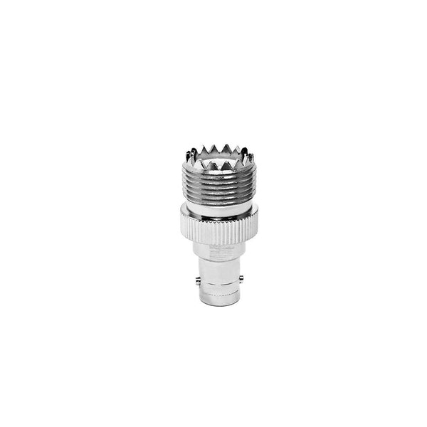HF-Adapter Metall gerade BNC-Buchse auf UHF-Buchse freihängend 50 Ohm 