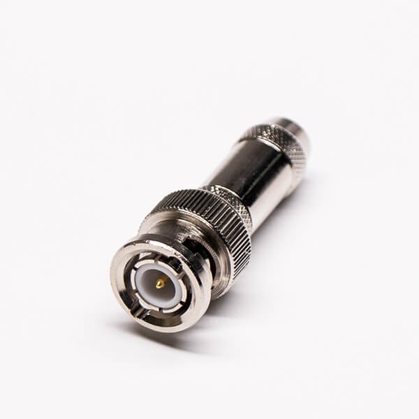 BNC Male Connector Twist On Vertical with Straight knurl for Cable