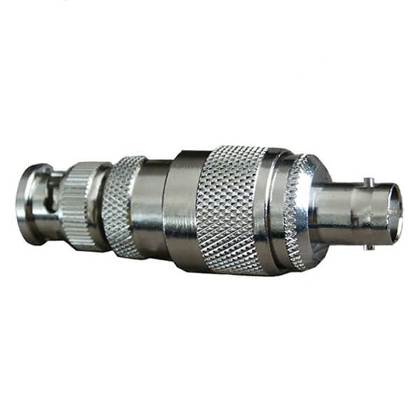 HF-Adapter Metall gerader BNC-Stecker auf BNC-Buchse freihängend 75 Ohm 