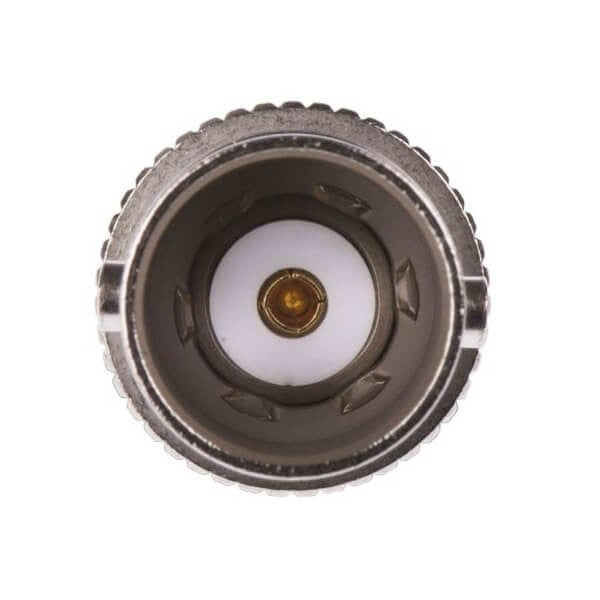 HF-Adapter Metall gerade BNC-Buchse auf N-Stecker freihängend 50 Ohm/75 Ohm 