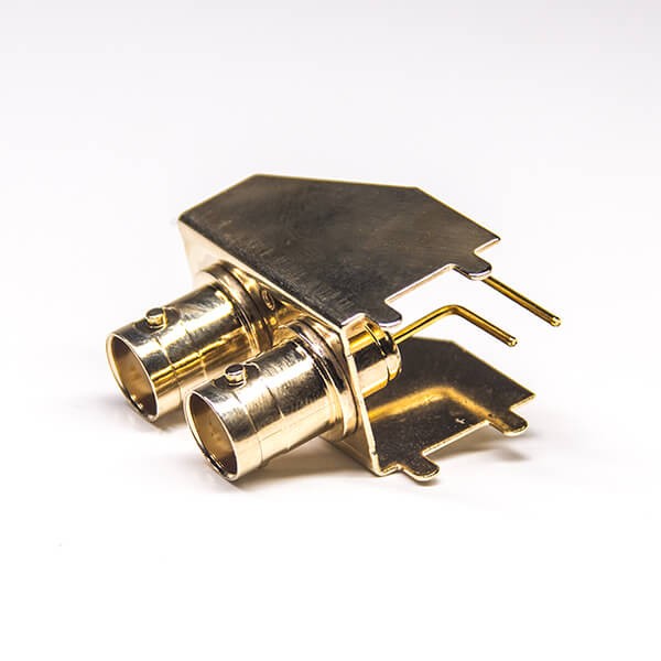 BNC Right Angled PCB Mount Female Through Hole PCB Mount 50Ohm