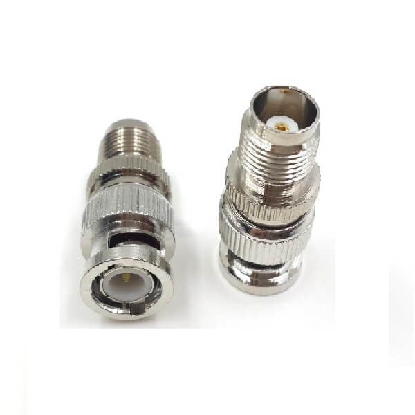 HF-Adapter Metall gerader BNC-Stecker auf TNC-Buchse freihängend 50 Ohm 