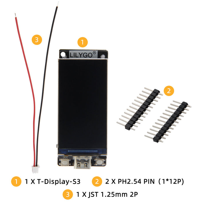 T-Display-S3 ESP32-S3 1.9 inch ST7789 LCD Display Development Board WIFI Bluetooth5.0 Wireless Module 170*320 Resolution