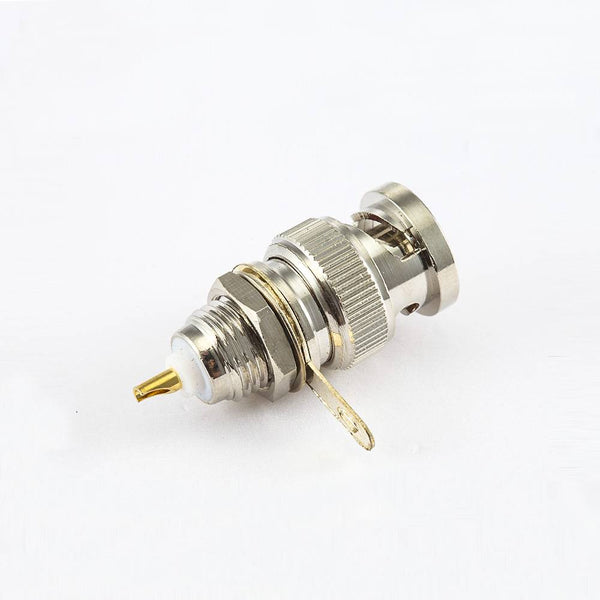 Cable BNC Ground Connector Male Straight Panel Mount Rear Bulkhead Solder