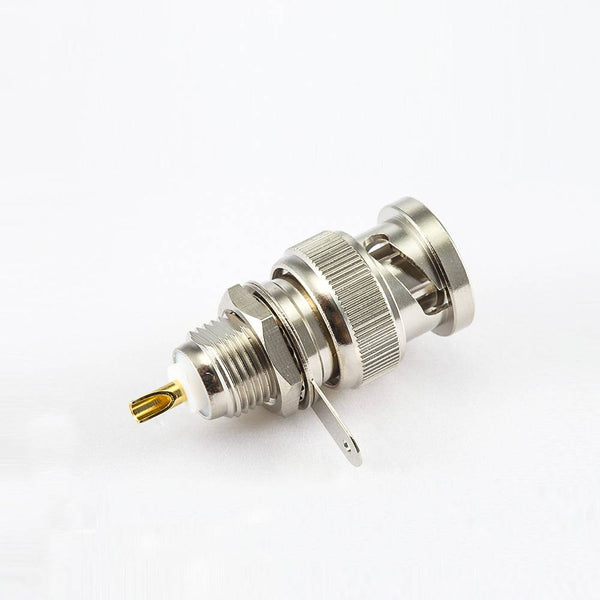 Cable BNC Ground Connector Male Straight Rear Bulkhead Solder