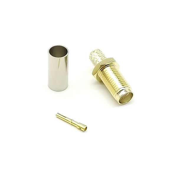 RF Coaxial connector Standard SMA Jack Straight Crimp for Cable RG58/RG142